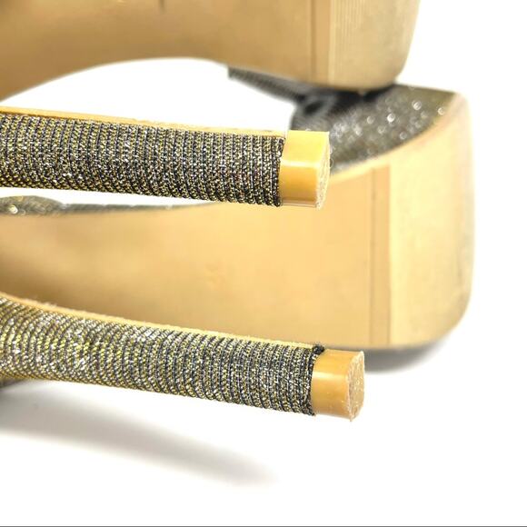 Dune London Platform Stiletto Open Toe Pumps Heels in Gold, Women’s Size 8 EU 39 - Picture 12 of 12